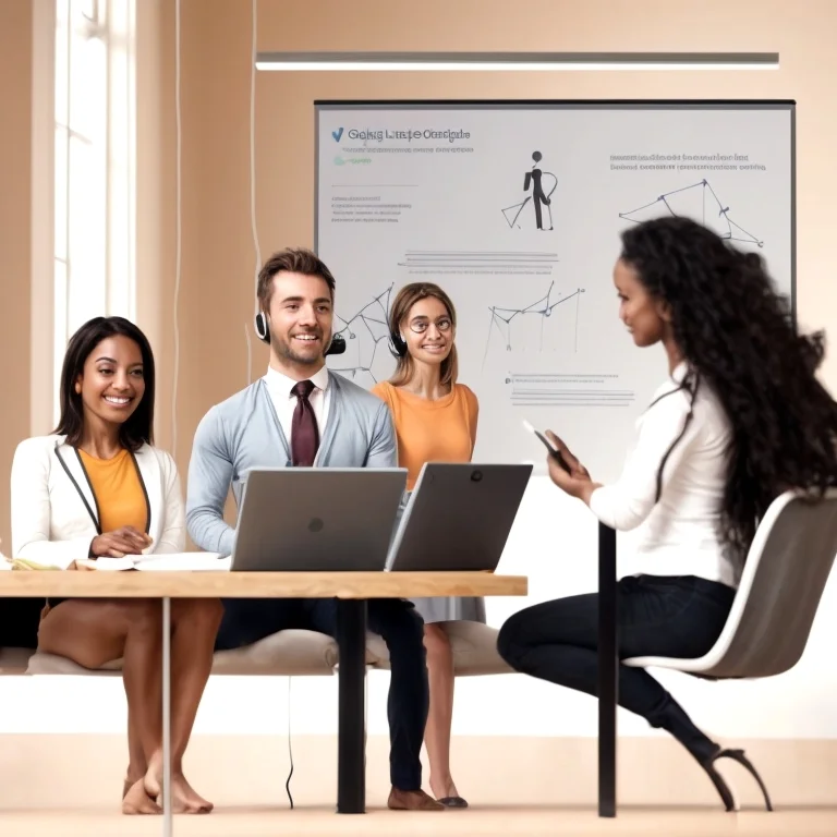 A diverse group participating in a guided personal growth session